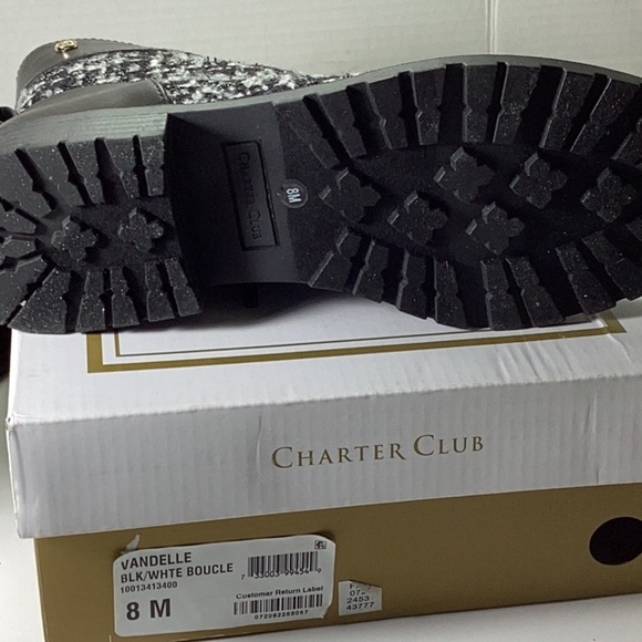 Charter Club Vandelle Womens Zip up Ankle Combat & Lace-up Boots, - Picture 12 of 12